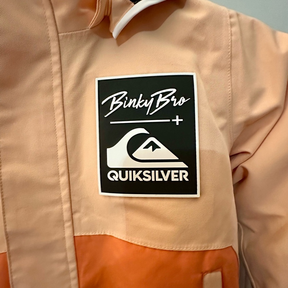 BinkyBro Quiksilver Kids' size 6 Orange One Piece Insulated Snow Suit - Picture 2 of 10